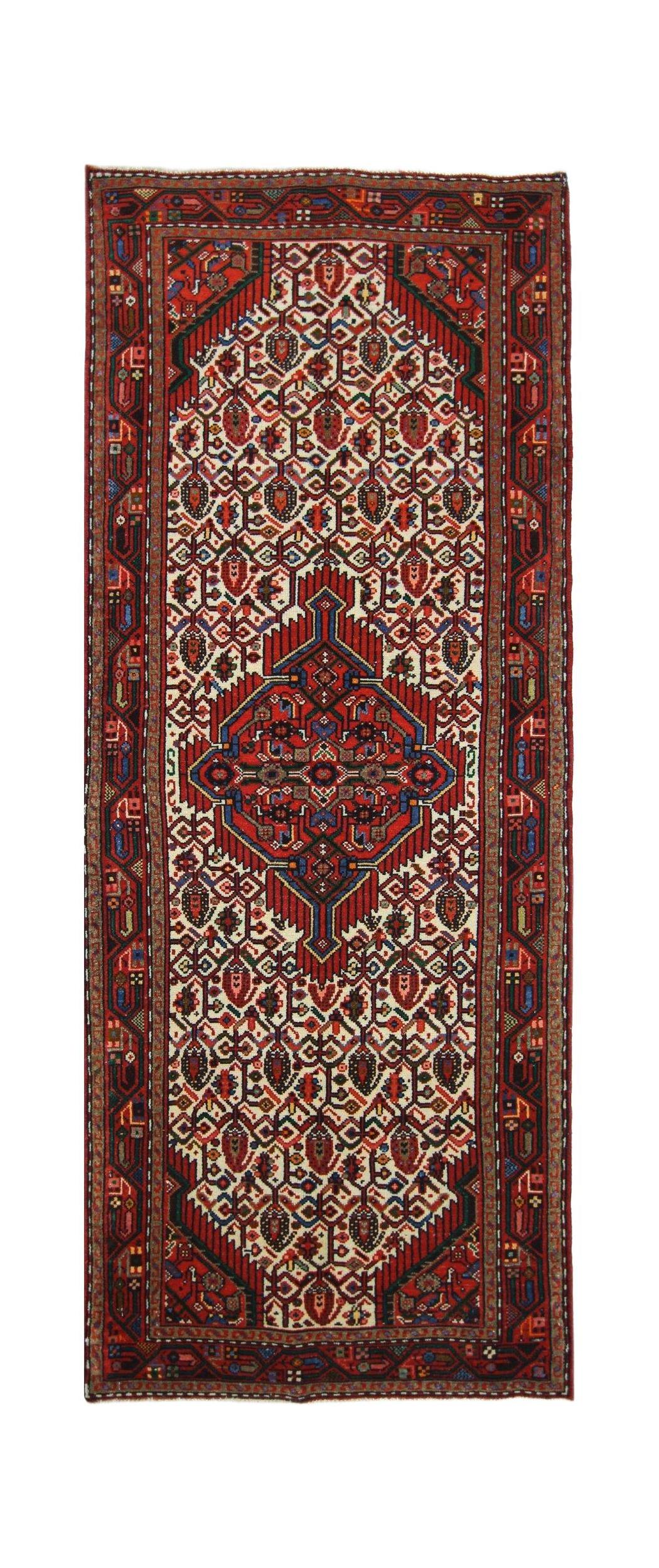 Handmade Vintage Persian Hallway Runner | 188 x 77 cm | 6'2" x 2'6" - Najaf Rugs & Textile