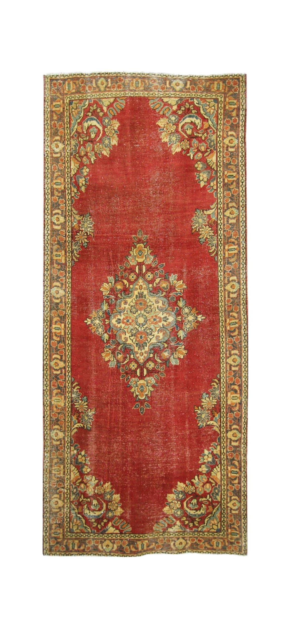 Handmade Vintage Persian Hallway Runner | 189 x 79 cm | 6'2" x 2'7" - Najaf Rugs & Textile