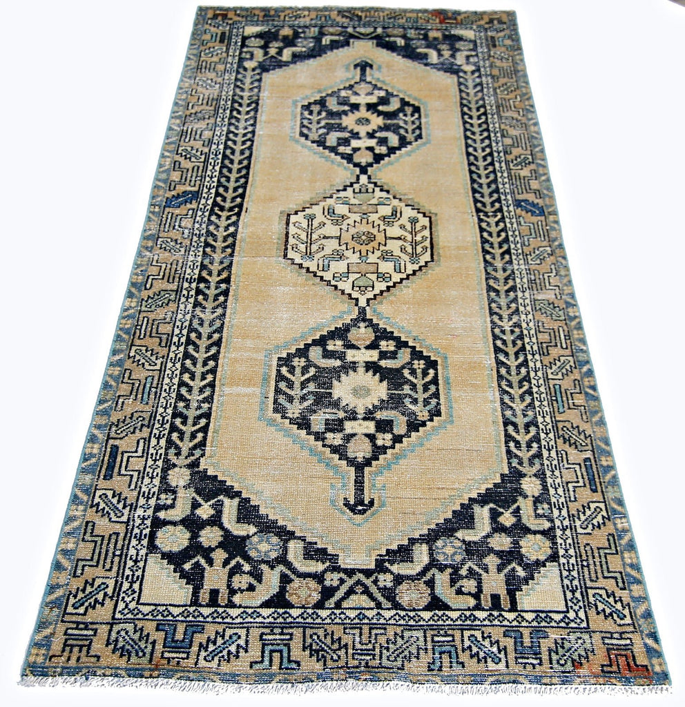 Handmade Vintage Persian Hallway Runner | 197 x 98 cm | 6'6" x 3'2" - Najaf Rugs & Textile