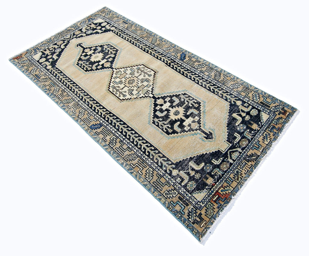 Handmade Vintage Persian Hallway Runner | 197 x 98 cm | 6'6" x 3'2" - Najaf Rugs & Textile