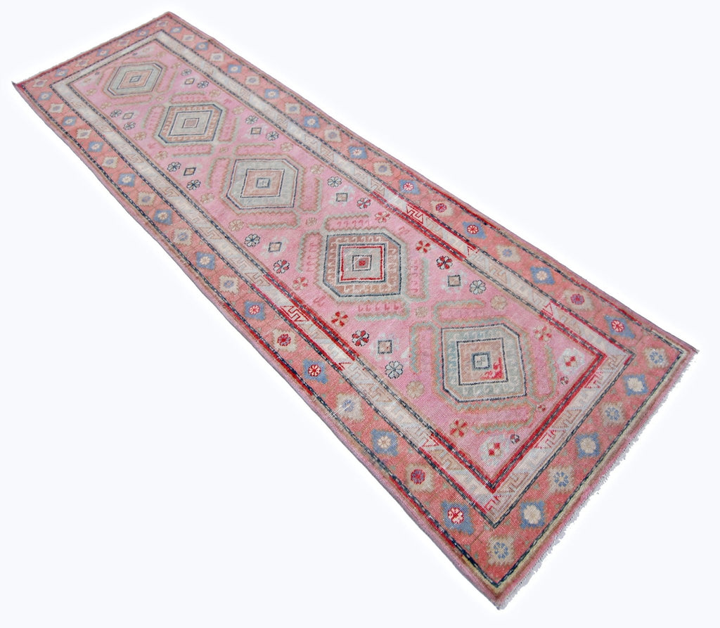 Handmade Vintage Persian Hallway Runner | 239 x 69 cm | 7'10" x 2'3" - Najaf Rugs & Textile