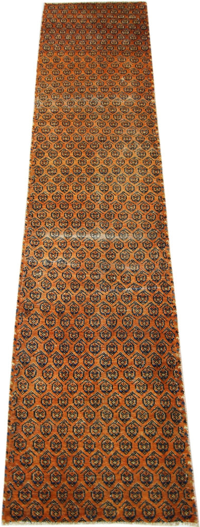 Handmade Vintage Persian Hallway Runner | 240 x 59 cm | 7'10" x 1'11" - Najaf Rugs & Textile