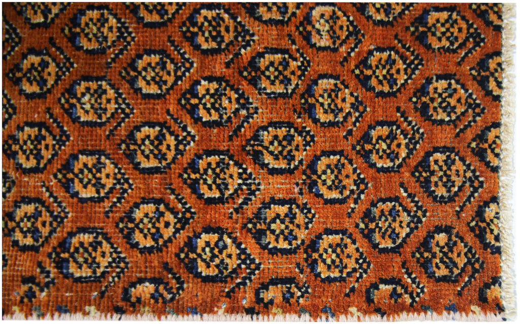 Handmade Vintage Persian Hallway Runner | 240 x 59 cm | 7'10" x 1'11" - Najaf Rugs & Textile