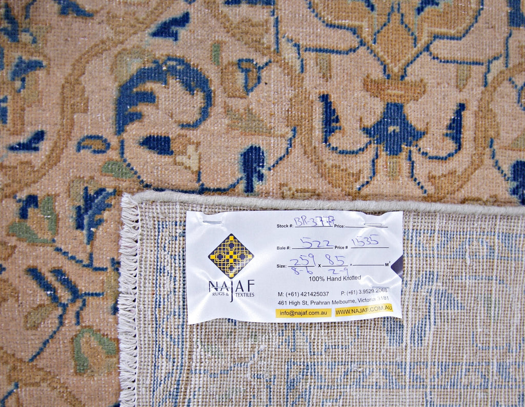 Handmade Vintage Persian Hallway Runner | 259 x 85 cm | 8'6" x 2'9" - Najaf Rugs & Textile