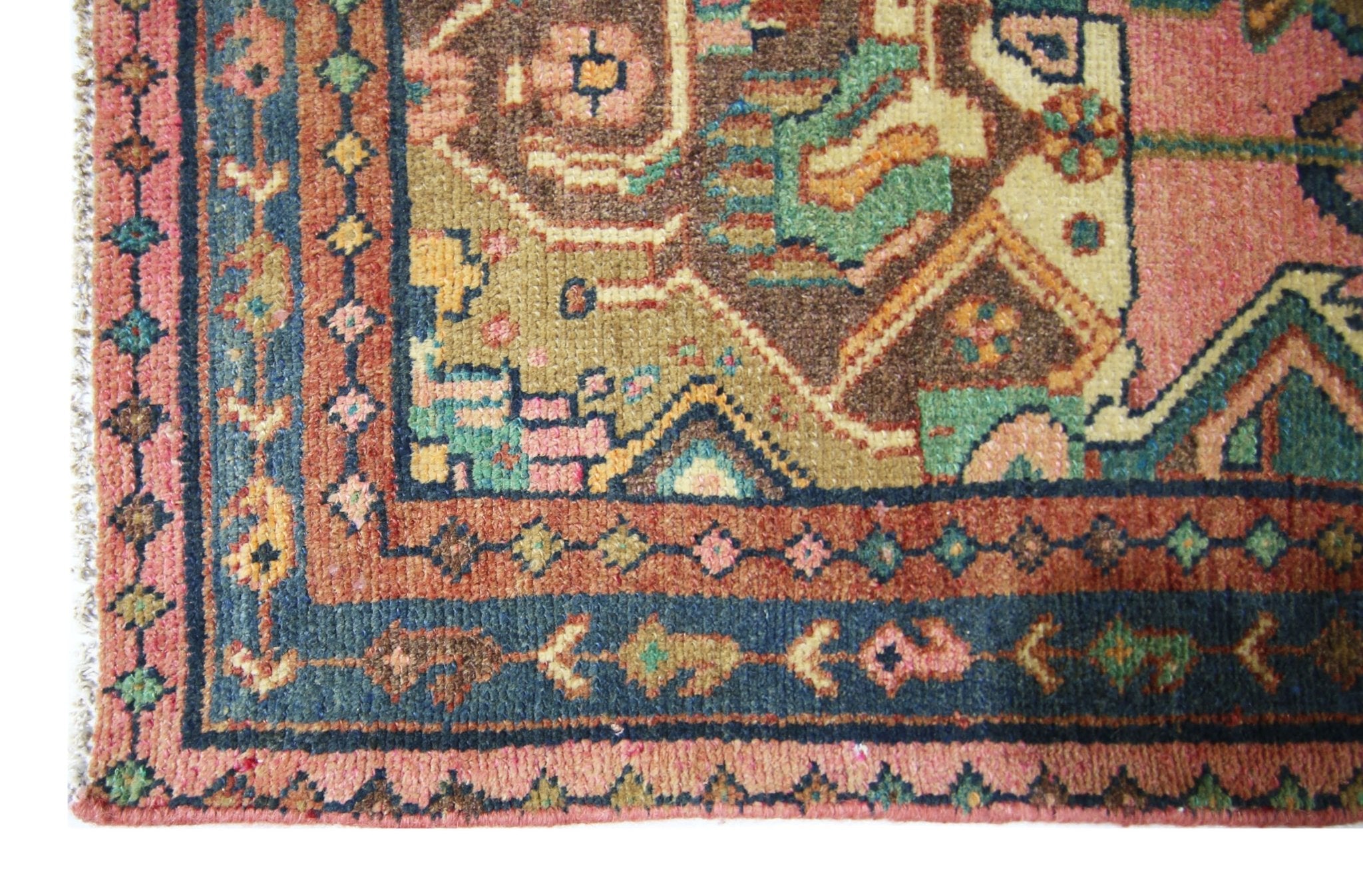 Handmade Vintage Persian Hallway Runner | 259 x 94 cm | 8'6" x 3'1" - Najaf Rugs & Textile