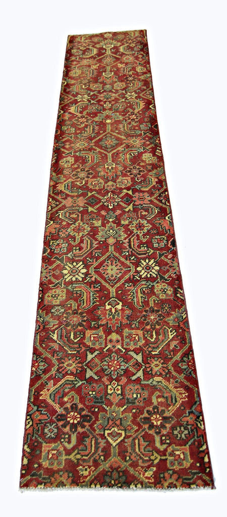 Handmade Vintage Persian Hallway Runner | 262 x 57 cm | 8'7" x 1'10" - Najaf Rugs & Textile