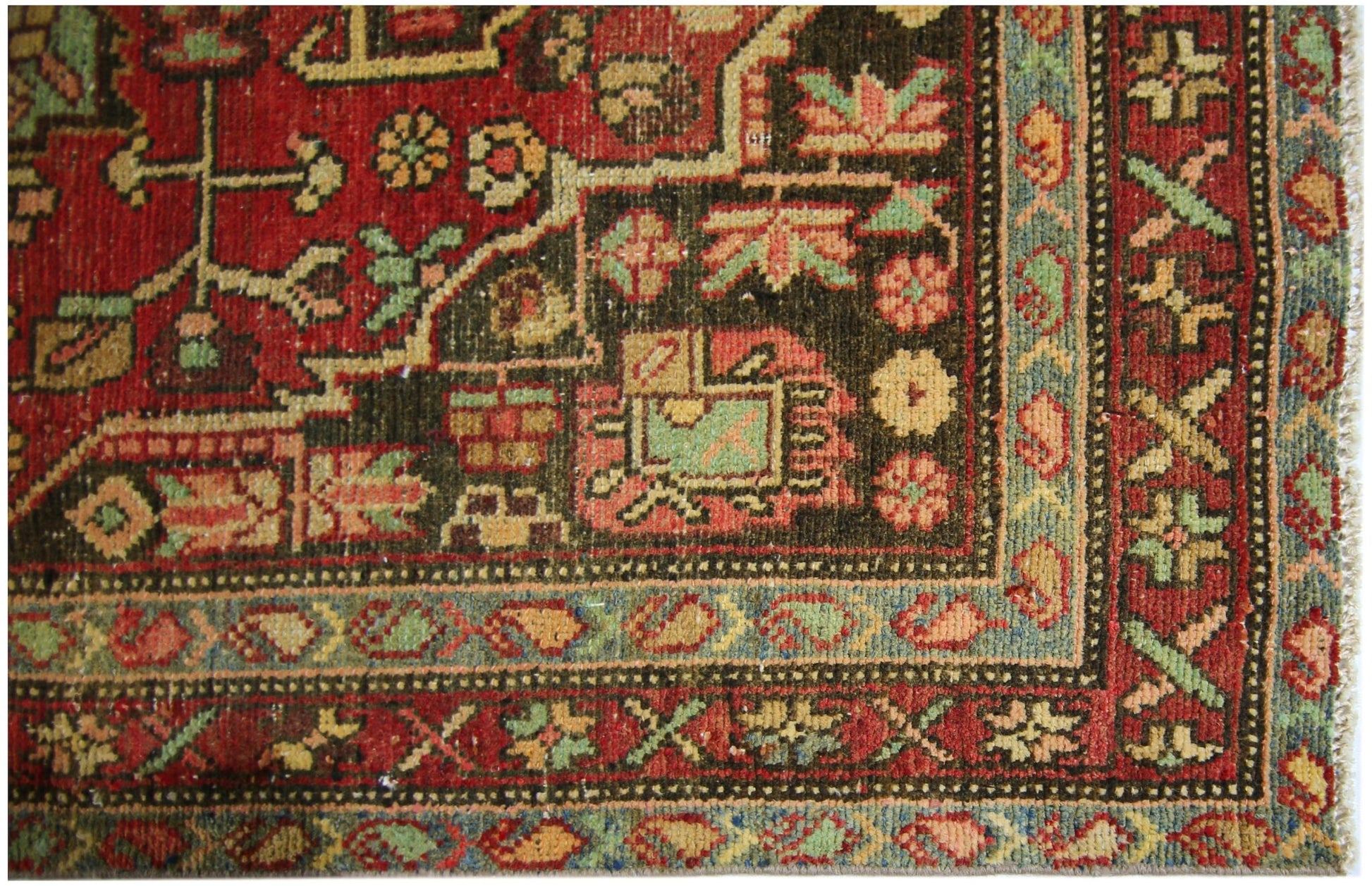 Handmade Vintage Persian Hallway Runner | 262 x 96 cm | 8'7" x 3'2" - Najaf Rugs & Textile