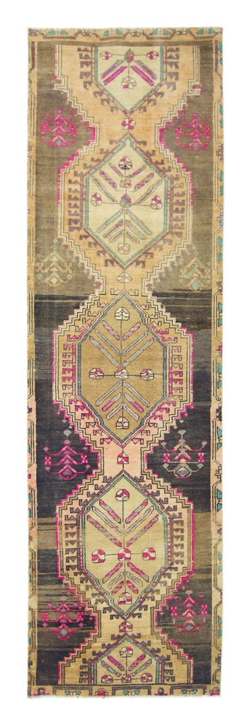 Handmade Vintage Persian Hallway Runner | 268 x 79 cm | 8'9" x 2'7" - Najaf Rugs & Textile