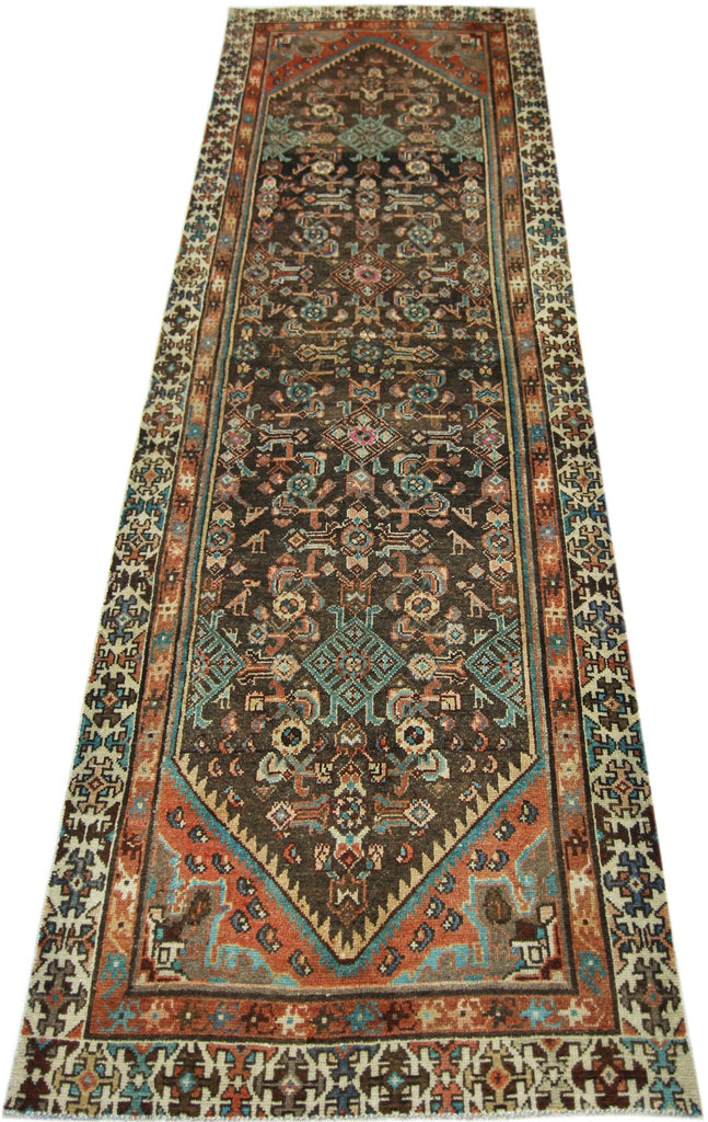 Handmade Vintage Persian Hallway Runner | 269 x 93 cm | 8'10" x 3'1" - Najaf Rugs & Textile