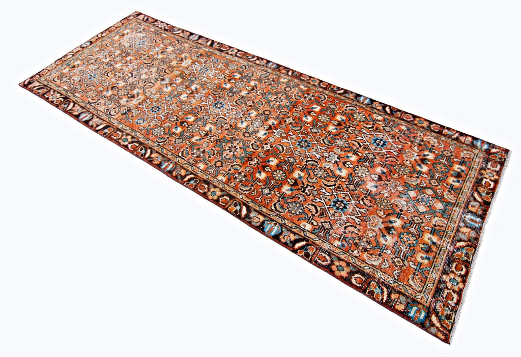 Handmade Vintage Persian Hallway Runner | 271 x 94 cm | 8'11" x 3'1" - Najaf Rugs & Textile