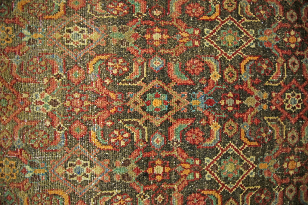Handmade Vintage Persian Hallway Runner | 276 x 103 cm | 9' x 3'5" - Najaf Rugs & Textile