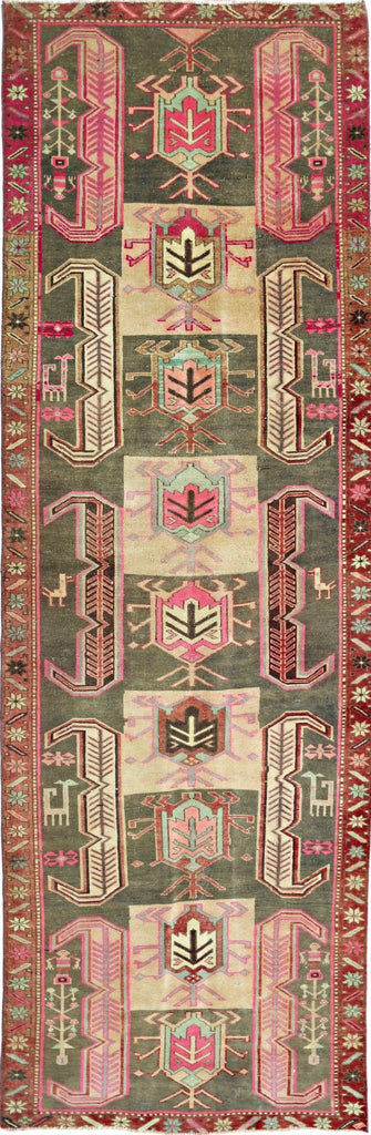 Handmade Vintage Persian Hallway Runner | 279 x 91 cm | 9'2" x 3' - Najaf Rugs & Textile