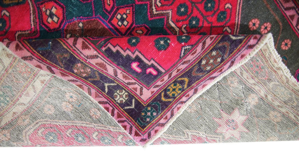 Handmade Vintage Persian Hallway Runner | 280 x 130 cm | 9'2" x 4'3" - Najaf Rugs & Textile