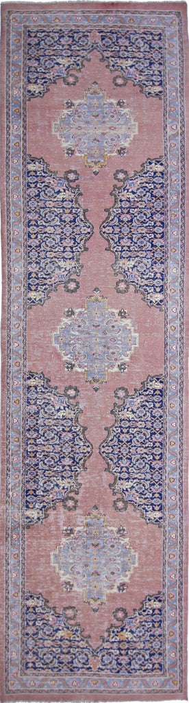 Handmade Vintage Persian Hallway Runner | 289 x 74 cm | 9'6" x 2'5" - Najaf Rugs & Textile