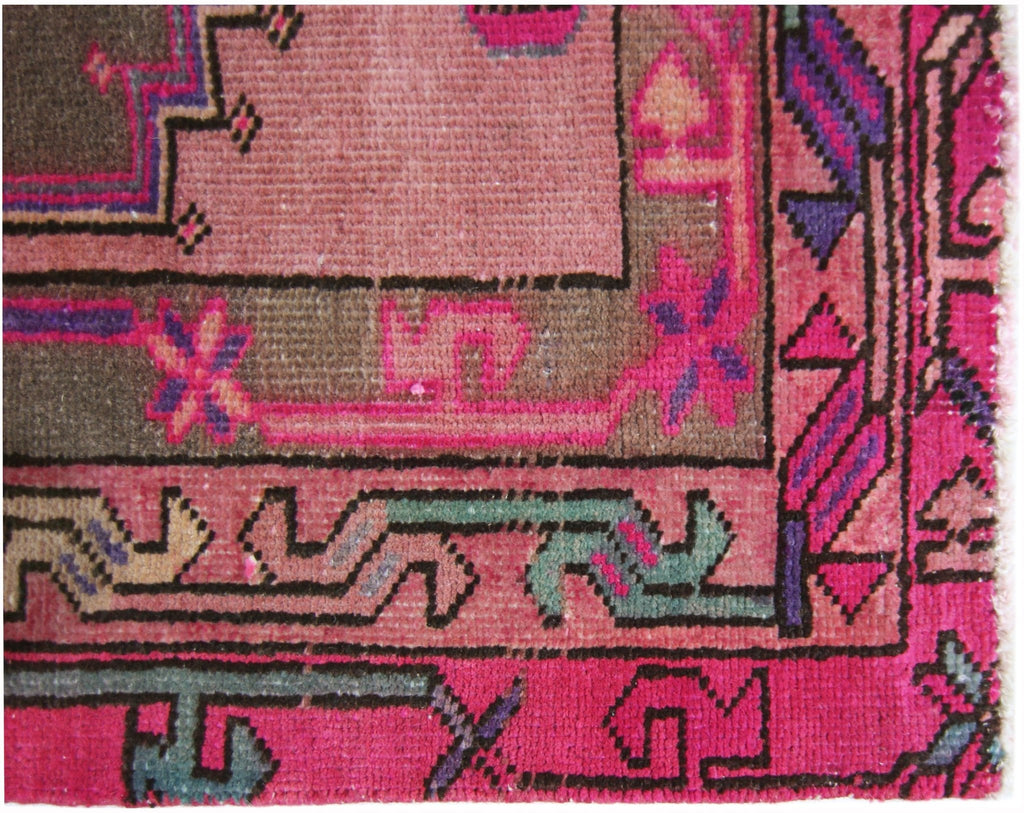 Handmade Vintage Persian Hallway Runner | 290 x 107 cm | 9'6" x 3'6" - Najaf Rugs & Textile