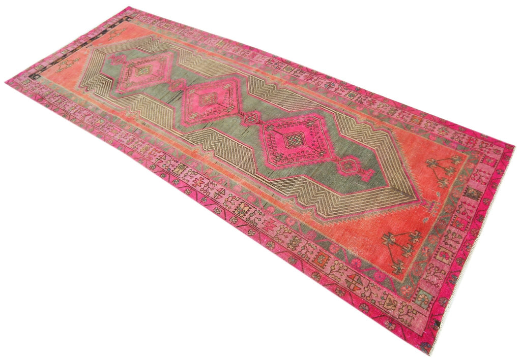 Handmade Vintage Persian Hallway Runner | 292 x 106 cm | 9'7" x 3'6" - Najaf Rugs & Textile