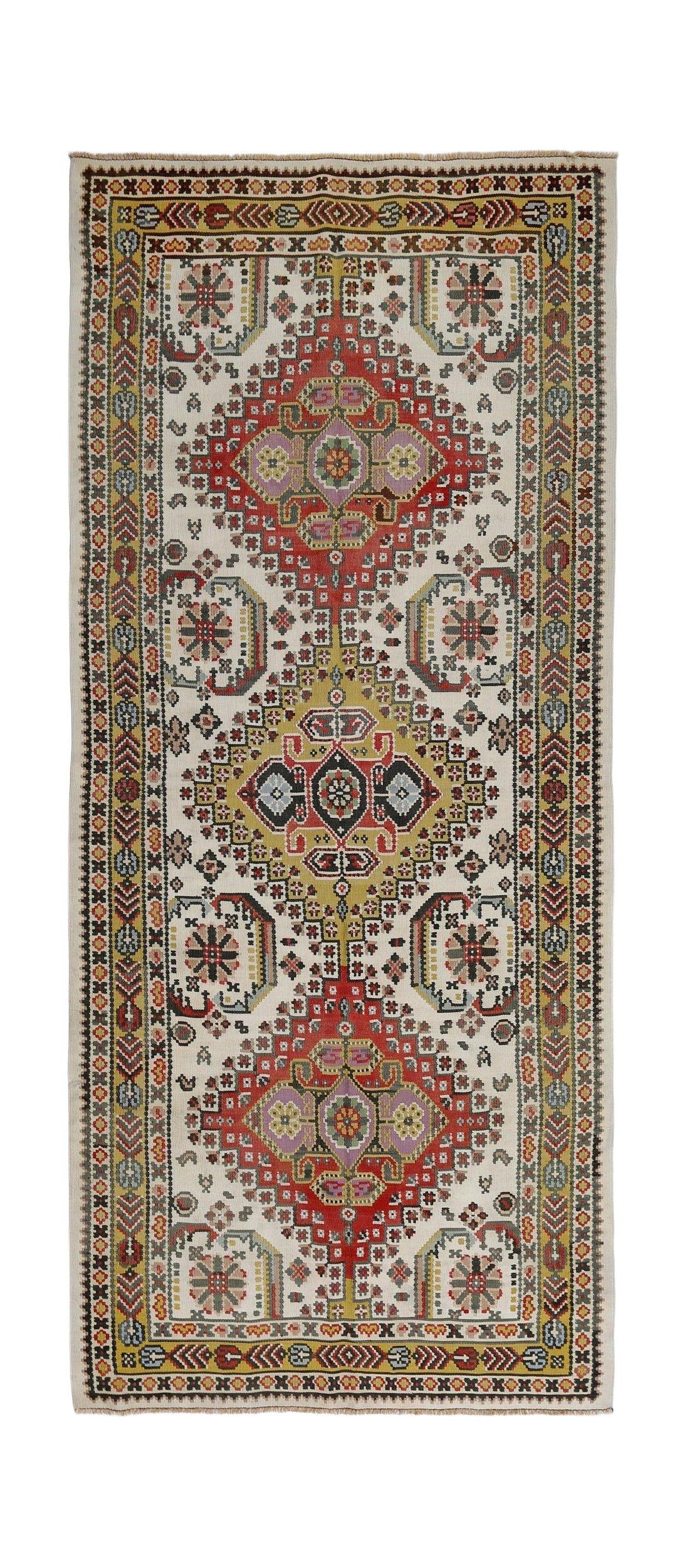 Handmade Vintage Persian Hallway Runner | 292 x 133 cm | 9'7" x 4'4" - Najaf Rugs & Textile