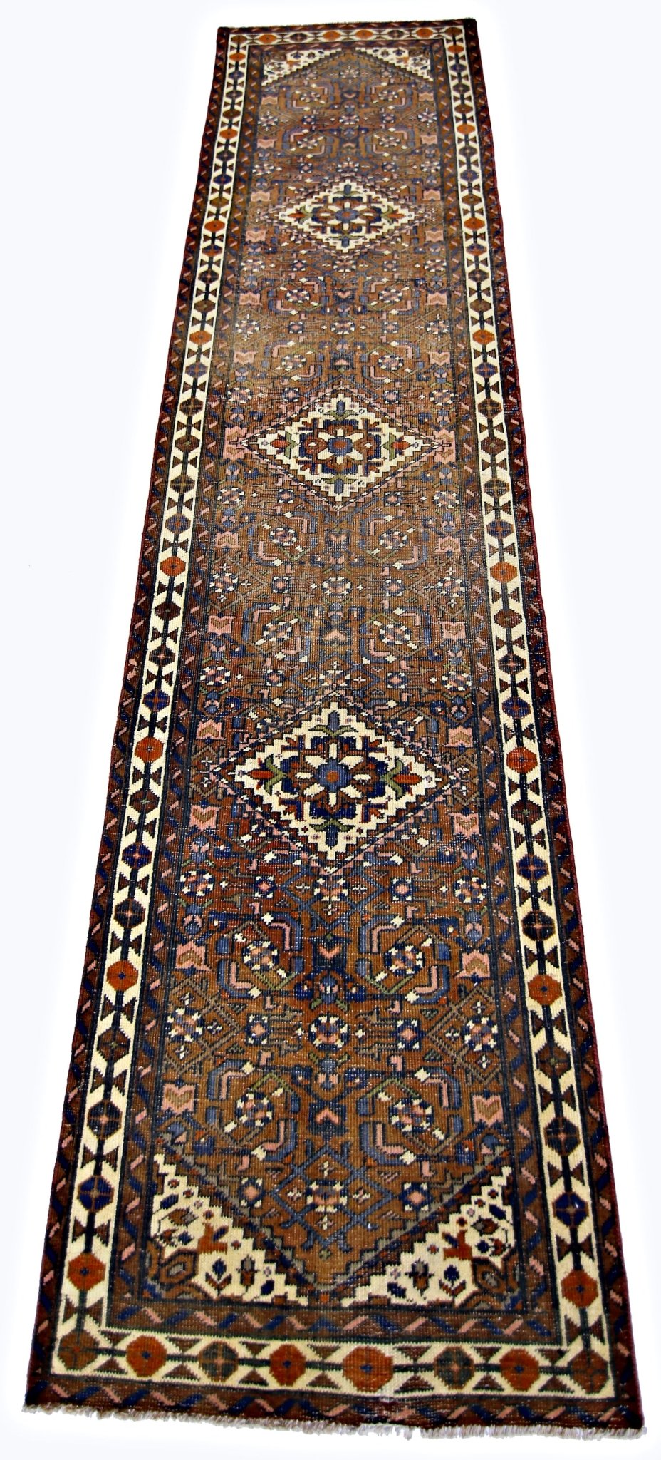 Handmade Vintage Persian Hallway Runner | 293 x 74 cm | 9'7" x 2'5" - Najaf Rugs & Textile