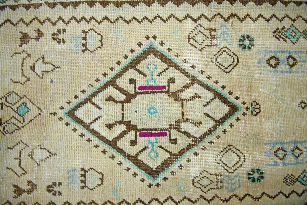 Handmade Vintage Persian Hallway Runner | 294 x 102 cm | 9'8" x 3'4" - Najaf Rugs & Textile