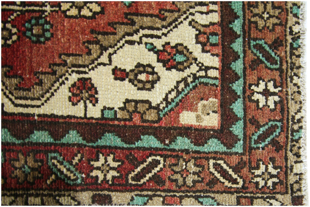 Handmade Vintage Persian Hallway Runner | 295 x 94 cm | 9'8" x 3'1" - Najaf Rugs & Textile
