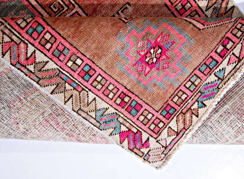 Handmade Vintage Persian Hallway Runner | 299 x 100 cm | 9'10" x 3'3" - Najaf Rugs & Textile