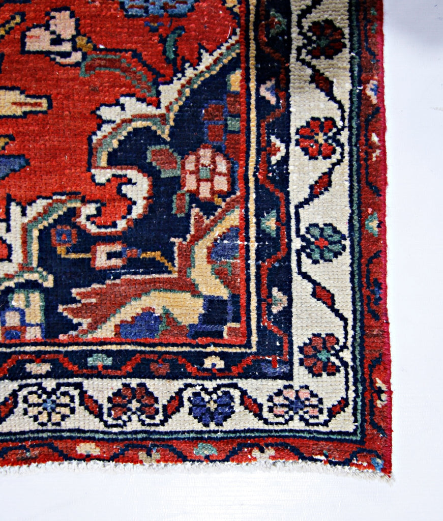 Handmade Vintage Persian Hallway Runner | 301 x 76 cm | 9'10"" x 2'6" - Najaf Rugs & Textile