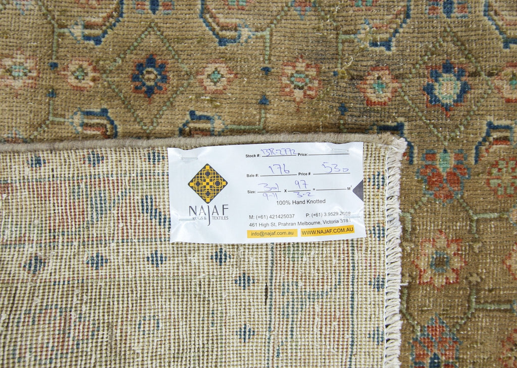 Handmade Vintage Persian Hallway Runner | 301 x 97 cm | 9'11" x 3'2" - Najaf Rugs & Textile