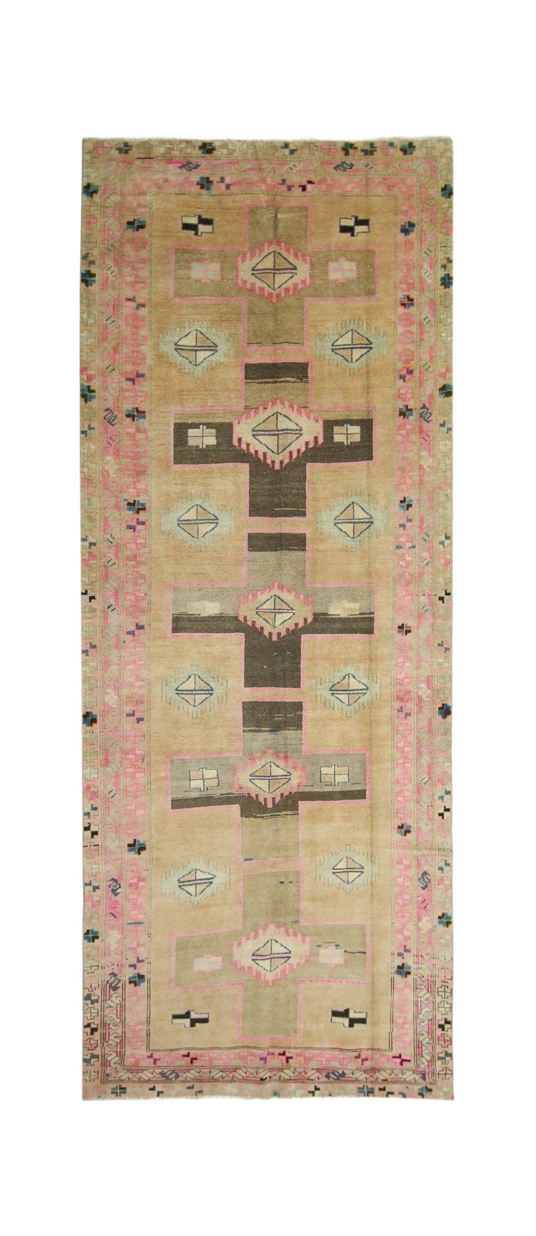 Handmade Vintage Persian Hallway Runner | 302 x 117 cm | 9'11" x 3'10" - Najaf Rugs & Textile