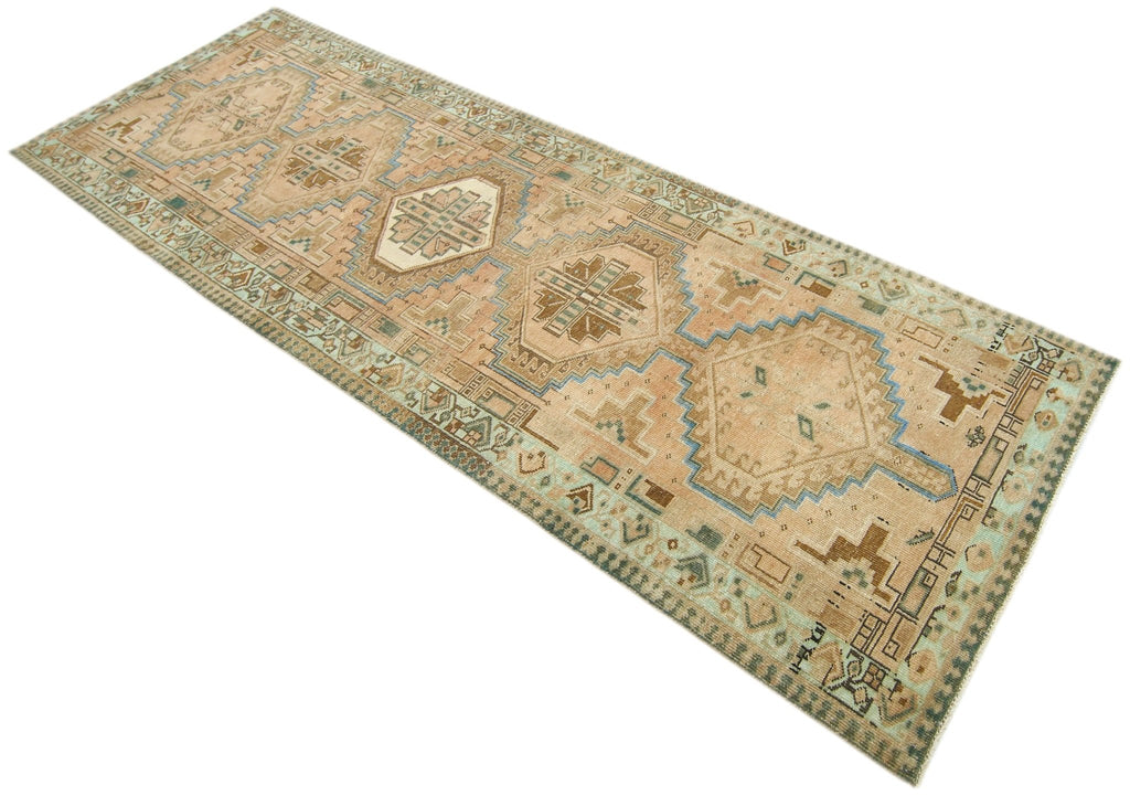 Handmade Vintage Persian Hallway Runner | 303 x 99 cm | 9'11" x 3'3" - Najaf Rugs & Textile