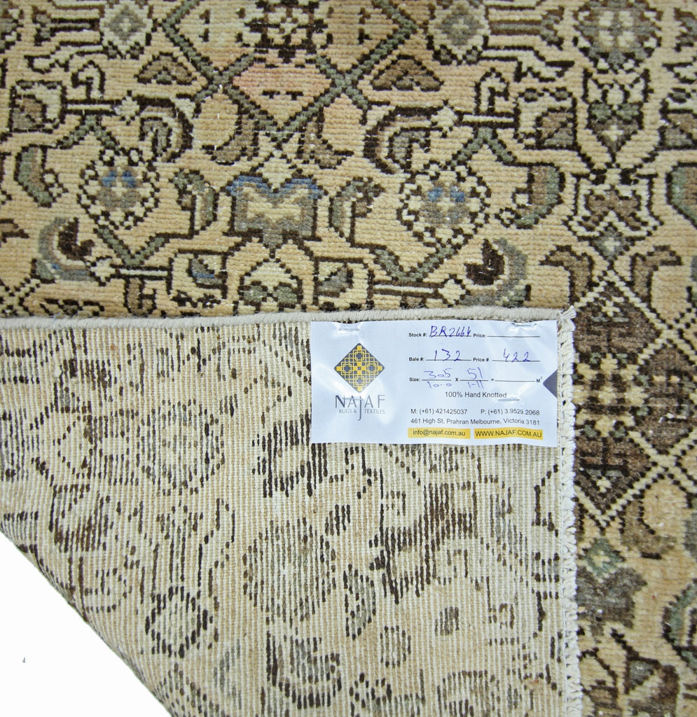 Handmade Vintage Persian Hallway Runner | 305 x 51 cm | 10' x 1'11" - Najaf Rugs & Textile