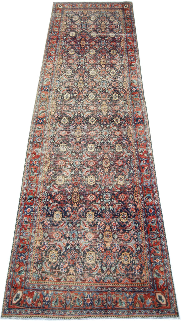 Handmade Vintage Persian Hallway Runner | 306 x 101 cm | 10' x 3'4" - Najaf Rugs & Textile