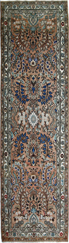 Handmade Vintage Persian Hallway Runner | 309 x 85 cm | 10'2"" x 2'10" - Najaf Rugs & Textile