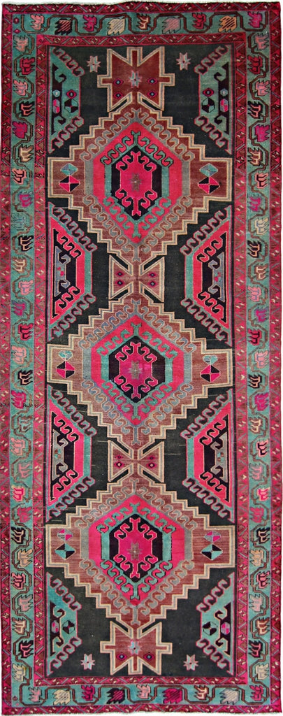 Handmade Vintage Persian Hallway Runner | 312 x 121 cm | 10'3" x 4' - Najaf Rugs & Textile