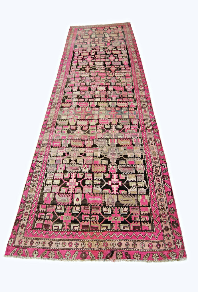 Handmade Vintage Persian Hallway Runner | 314 x 113 cm | 10'4" x 3'8" - Najaf Rugs & Textile
