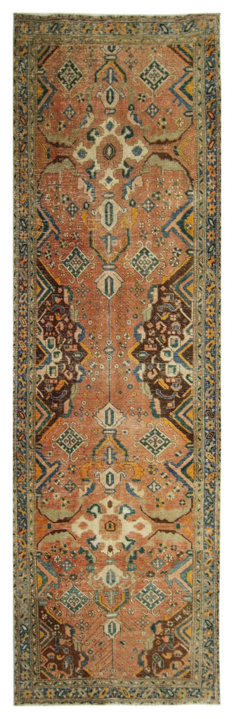 Handmade Vintage Persian Hallway Runner | 315 x 93 cm | 10'4" x 3' - Najaf Rugs & Textile