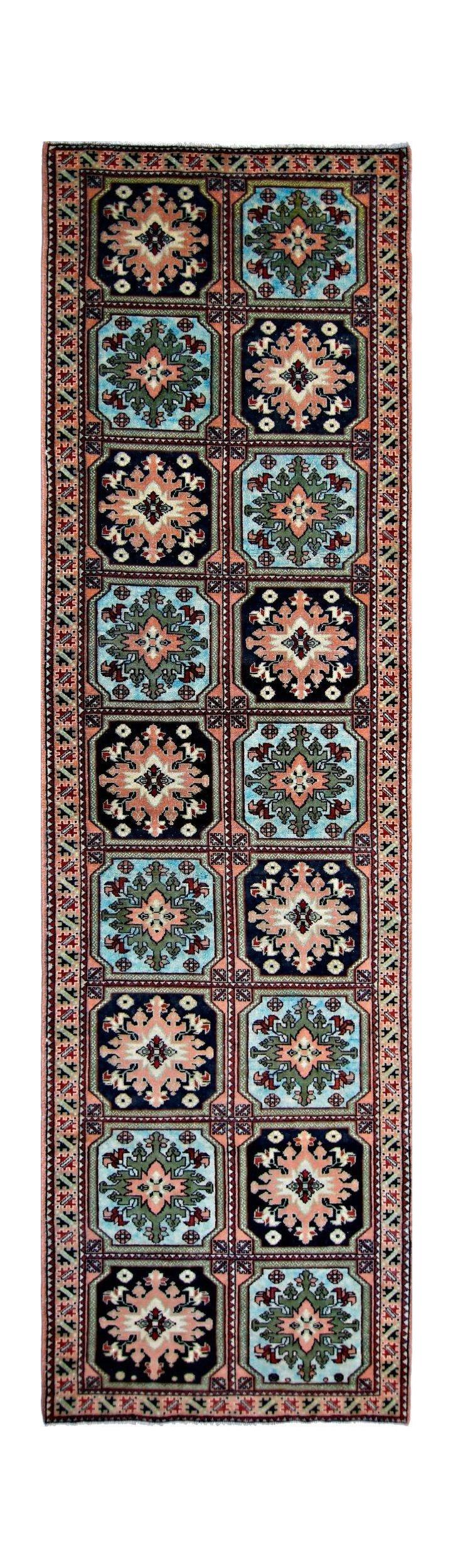 Handmade Vintage Persian Hallway Runner | 316 x 89 cm | 10'5" x 2'11" - Najaf Rugs & Textile