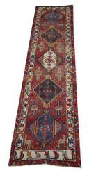 Handmade Vintage Persian Hallway Runner | 316 x 91 cm | 10'5" x 3' - Najaf Rugs & Textile