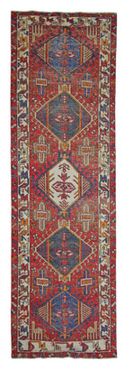 Handmade Vintage Persian Hallway Runner | 316 x 91 cm | 10'5" x 3' - Najaf Rugs & Textile