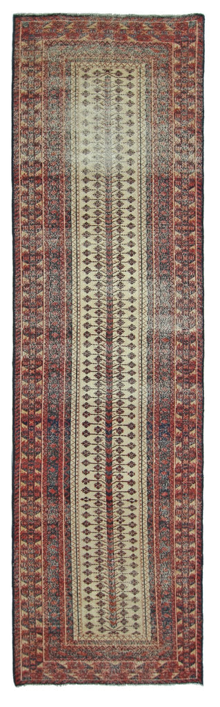 Handmade Vintage Persian Hallway Runner | 323 x 86 cm | 10'7" x 2'10" - Najaf Rugs & Textile