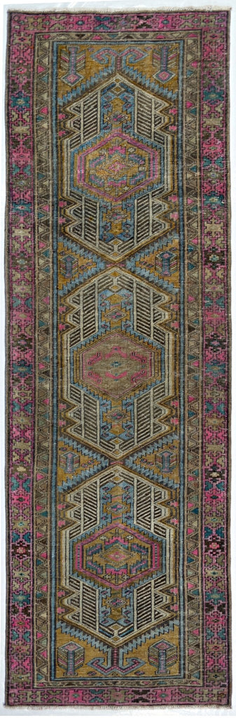 Handmade Vintage Persian Hallway Runner | 324 x 101 cm | 10'7" x 3'4" - Najaf Rugs & Textile
