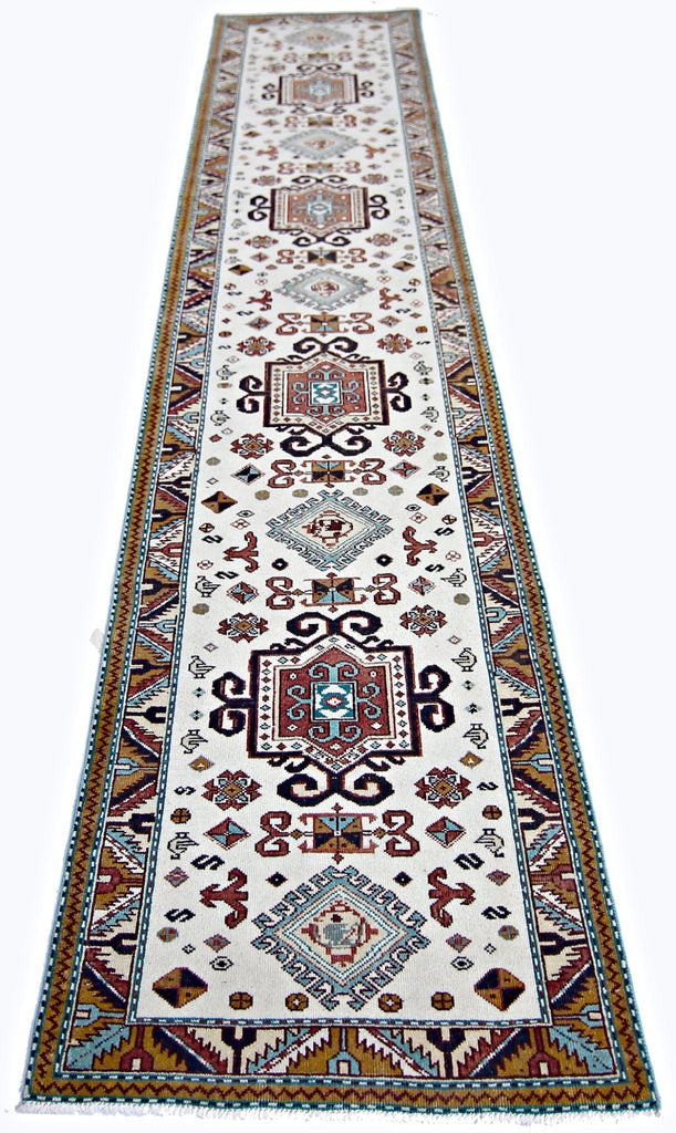 Handmade Vintage Persian Hallway Runner | 330 x 76 cm | 10'10" x 2'6" - Najaf Rugs & Textile