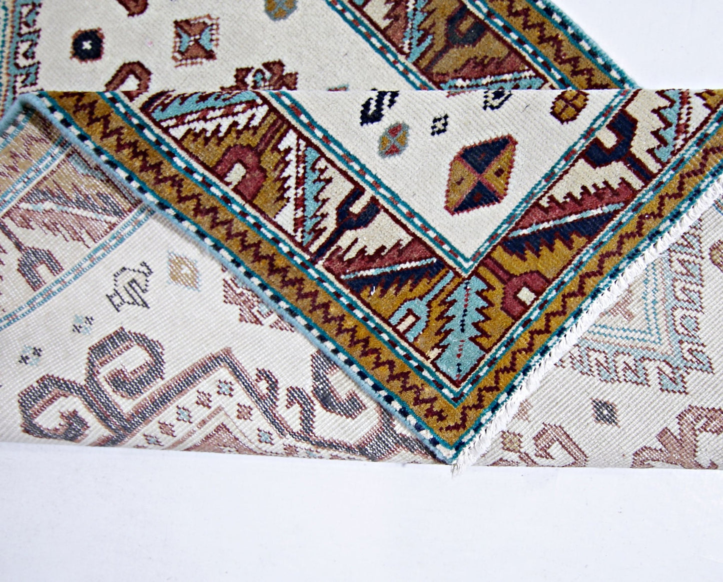 Handmade Vintage Persian Hallway Runner | 330 x 76 cm | 10'10" x 2'6" - Najaf Rugs & Textile