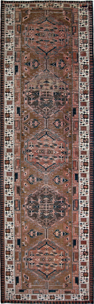 Handmade Vintage Persian Hallway Runner | 336 x 104 cm | 11" x 3'5" - Najaf Rugs & Textile