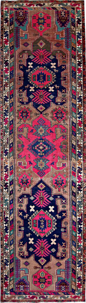 Handmade Vintage Persian Hallway Runner | 336 x 95 cm | 11' x 3'1" - Najaf Rugs & Textile