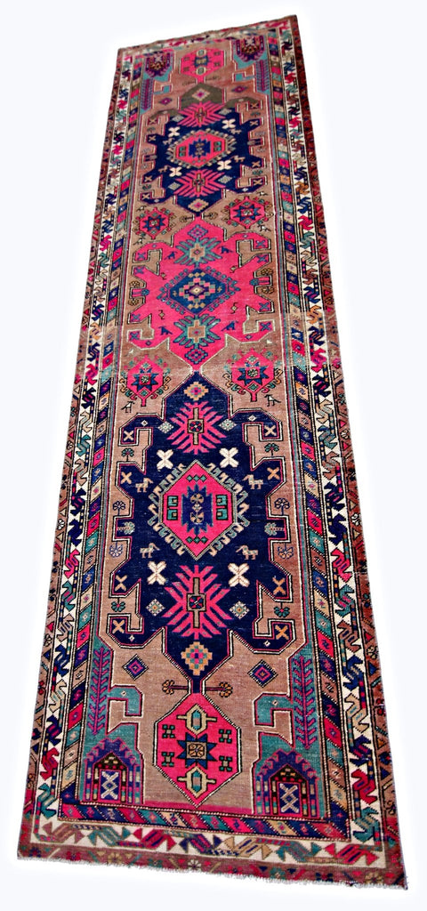 Handmade Vintage Persian Hallway Runner | 336 x 95 cm | 11' x 3'1" - Najaf Rugs & Textile