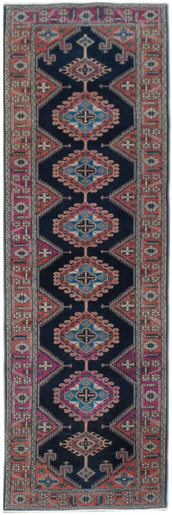 Handmade Vintage Persian Hallway Runner | 337 x 88 cm | 11'1" x 2'11" - Najaf Rugs & Textile