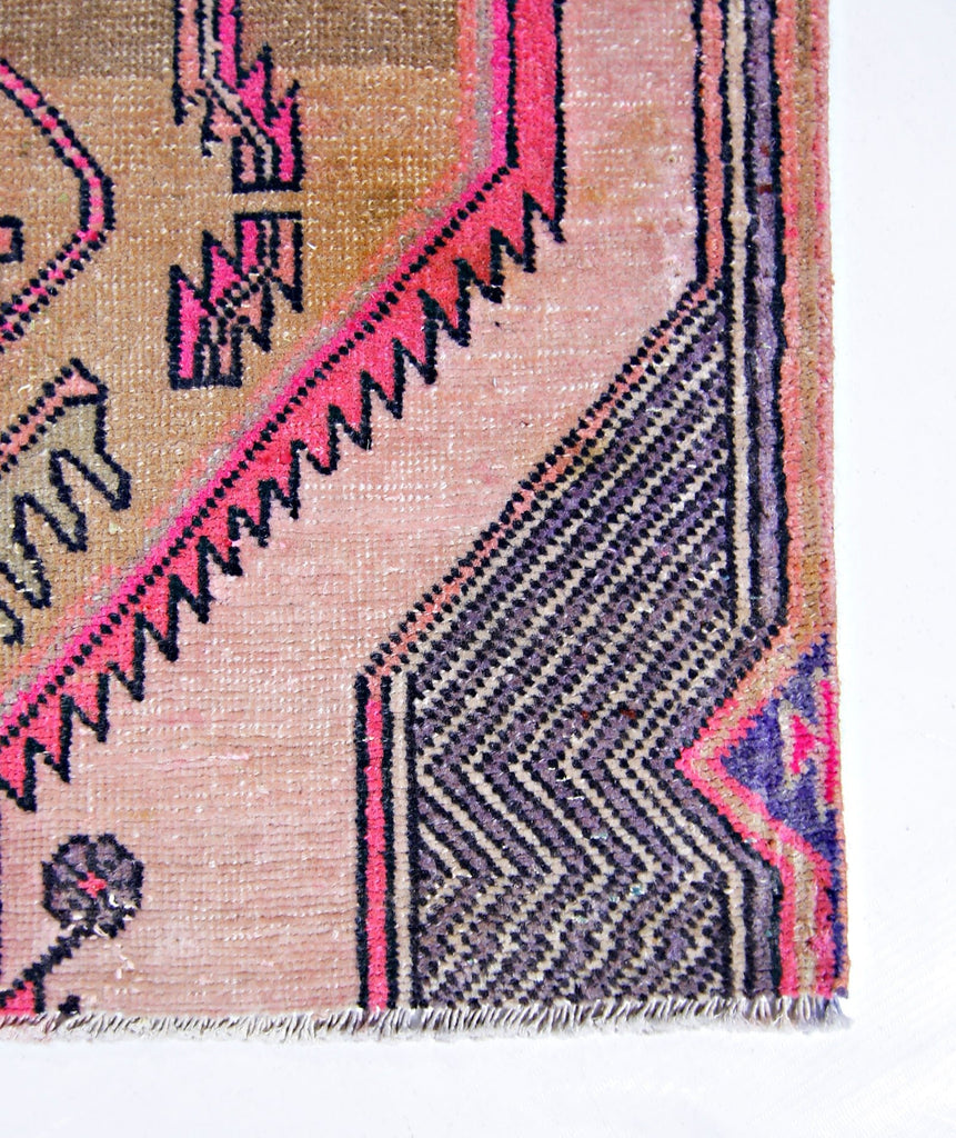 Handmade Vintage Persian Hallway Runner | 339 x 60 cm | 11'1" x 1'11" - Najaf Rugs & Textile
