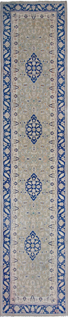 Handmade Vintage Persian Hallway Runner | 346 x 74 cm | 11'4" x 2'5" - Najaf Rugs & Textile