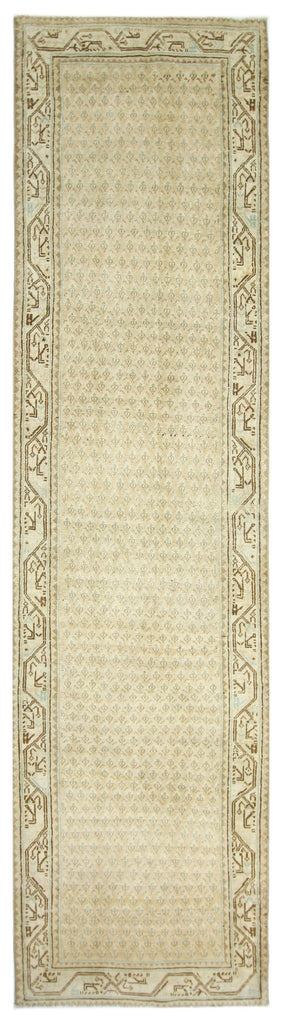 Handmade Vintage Persian Hallway Runner | 348 x 94 cm | 11'5" x 3'1" - Najaf Rugs & Textile