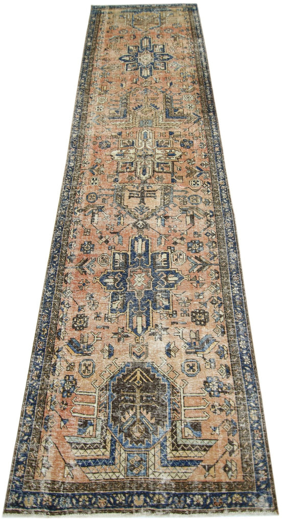 Handmade Vintage Persian Hallway Runner | 357 x 96 cm | 11'8" x 3'2" - Najaf Rugs & Textile